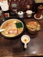 「しおそば＆ネギチャーシュー丼」@焙煎汐蕎麦処 金字塔の写真