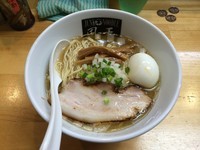 「煮干ソバ（白）+和え玉+　ニボ茶飯」@煮干中華ソバ イチカワの写真