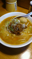 「辛味噌らーめん（大盛り）　７００円　　煮玉子１３０円」@上州地鶏ラーメン 翔鶴の写真