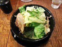 「もやしキャベツ油そば（大）」@とんこつらーめんてっぺんの写真