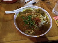 「トロ肉カレー男そば」@男そば 連獅子の写真