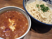 「バスさんのトマトチーズつけ麺（大）￥880＋ミニライス￥70」@ラーメンアキラの写真
