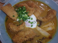「カツカレーラーメン(温玉入り)(730円)」@のり吉ラーメンの写真