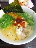 「白らーめん＋ライス」@牛骨ラーメン 香味徳の写真