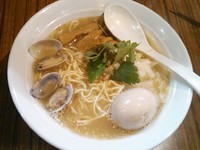 「塩中華そば ￥650＋味玉(クーポン) 他」@中華そば 伝堂の写真