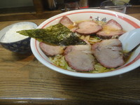 「焼豚麺+ご飯小」@青竹平打ち中華そば 麺壱吉兆の写真