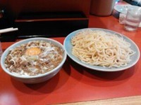 「つけチャーシュー生卵入り」@丸長 目白店の写真