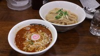 「辛いつけめん＋味玉(クーポンサービス)」@つけめん TETSU 武蔵小杉店の写真