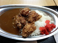「唐揚げカレー460円」@はってん食堂の写真