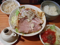 「新潟濃厚味噌濃菜麺＋ミニごはんセット（トマベジ）＋ゆでもやし」@濃菜麺 井の庄の写真