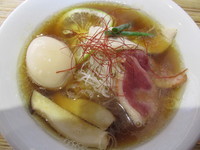 「純鴨出汁そば+味玉」@NOODLE STOCK 鶴おかの写真