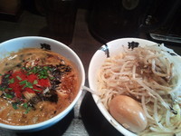 「もやしカラシビつけ麺、味玉」@カラシビ味噌らー麺・つけ麺 神田本店の写真