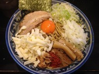 「かれーまぜそば＋とろけるチーズ」@狼煙 〜NOROSHI〜の写真