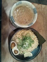 「つけ麺 魚介豚骨～海老風味～(大盛)(あつもり)＋煮玉子」@匠の麺処 逢縁喜縁の写真