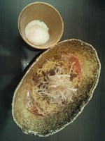 「担担麺(濃厚胡麻)(２辛)＋温玉」@汁なし担担麺 武蔵坊の写真