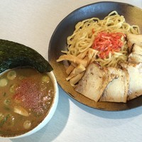 「焦がし海老つけ麺￥650円（チャーシューTP・サービスCP）」@越前若狭つけ麺工房 海猫屋の写真
