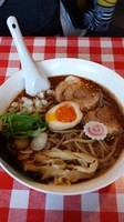 「辛口中華そば中盛り(太麺)」@らー麺Chopの写真
