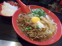 「肉玉そば+ライス（無料）」@肉玉そば おとど 亀有店の写真