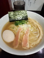 「塩煮干しらーめん750円＋味玉100円」@らーめん稲垣（仮）の写真