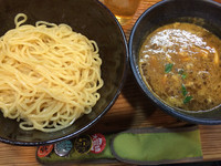 「カレーつけ麺（200g）※ちょい〆バターライス付」@つけ麺 上方屋 五郎ヱ門の写真
