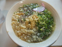 「かけそば170円＆ねぎ10円＆天かす10円」@松屋の写真