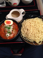 「肉つけ麺（辛味噌）➕大盛」@麺や紅丸 本店の写真