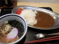 「カレーライスうどんセット450円」@はってん食堂の写真