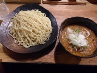 「味噌つけ麺（中）＋水餃子」@つけ麺屋 やすべえ 水道橋店の写真