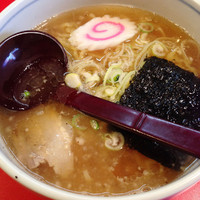 「昭和の風（醤油）セット（餃子3ケ、ライス食べ放題）480円」@よいち つけ麺研究所 笠懸阿左美沼店の写真