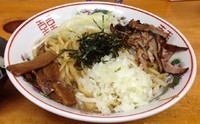 「肉姜麺(夜の部限定)＋肉めし(800円＋150円)」@口樂の写真