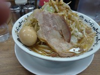 「味玉野郎ラーメン（麺大盛り）」@野郎ラーメン 浅草橋西口店の写真