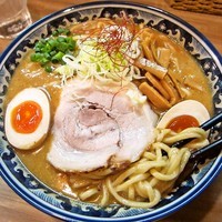 「濃厚味噌辛子中華そば（特盛）+味玉　1,100円」@中華そば・つけそば 浜屋 我孫子店の写真