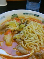 「モツ野菜ラーメン（大盛）」@日高屋 恵比寿南店の写真