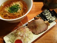 「あご煮干そば750円（別皿盛り）」@麺や 虎ノ道の写真