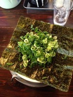 「久海苔ネギラーメン➕替玉➕バリ硬」@めん屋 亀久の写真