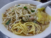 「もやしワンタン麺」@中華麺店 喜楽の写真