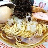 「烏賊村ソバ　750円+味玉+和え玉」@中華ソバ 伊吹の写真