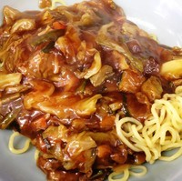 「レバースタミナ（冷し）」@スタミナらーめん福禄寿の写真