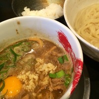 「肉玉つけ麺800円半ライス無料」@肉玉蕎麦 おとど 北松戸総本山の写真