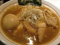 「【限定】濃厚にぼし蕎麦750円＋味玉80円」@中華蕎麦 瑞山（ZUIZAN）の写真