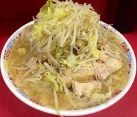 「大ラーメン豚入り（850円）ヤサイアブラニンニク」@ラーメン二郎 ひばりヶ丘駅前店の写真