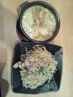 「特製濃厚強火炊きつけめん(あつもり)」@鶏と魚だしのつけめん哲 溝の口店の写真