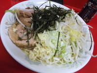 「ラーメン＋油そば（ニンニク）」@ラーメン二郎 西台駅前店の写真