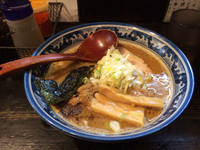 「濃厚狼煙ラーメン大盛り（細麺）¥830」@狼煙 〜NOROSHI〜の写真