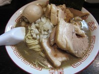 「限定　濃厚変なアゴ三（８００円）＋味玉＋肉増し＋和え玉」@中華ソバ 伊吹の写真