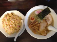 「煮星  トッピングあり  チャーハンセット」@らーめん 東京食堂の写真