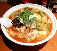 「辛・スタミナらーめん　激辛醤油　@850円(限定)」@らーめん食堂楽山の写真