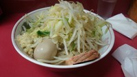 「汁なし 大盛ラーメン+味付け玉子」@ラーメン二郎 環七一之江店の写真
