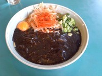 「川崎油そば、メガ盛」@佐藤製麺所の写真