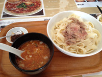 「麻辣刀削つけ麺(大)¥880+瓶ビール¥400×2」@山大軒(SANDAIKEN) 二号店の写真